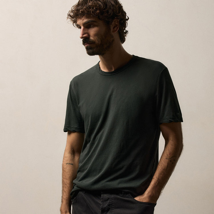 Clear Jersey Crew in Fern | James Perse Los Angeles