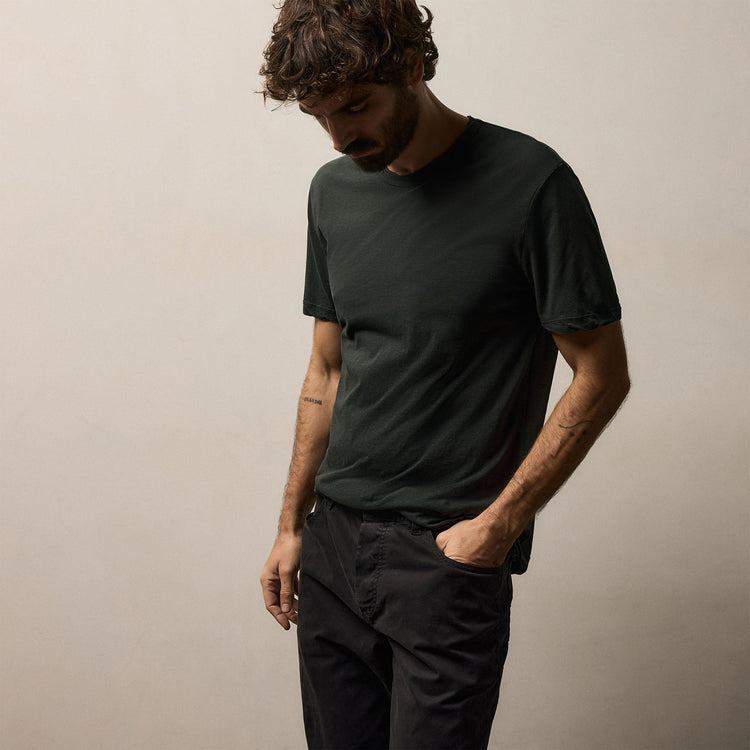 Clear Jersey Crew in Fern | James Perse Los Angeles