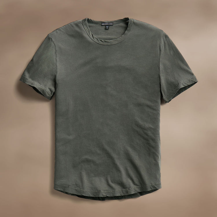 Clear Jersey Crew in Granite Pigment | James Perse Los Angeles