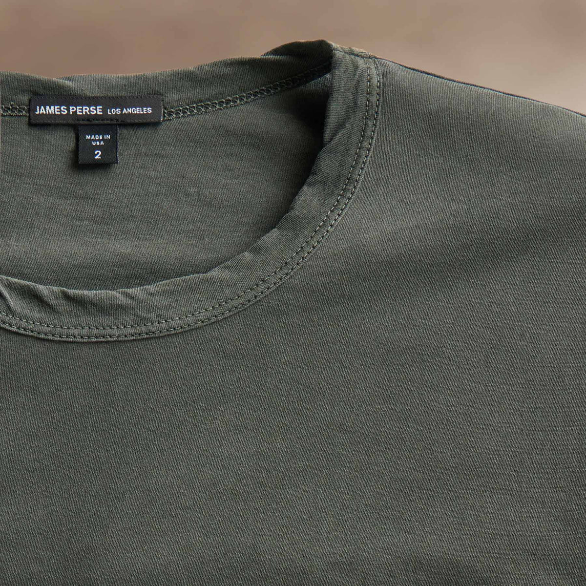 Clear Jersey Crew in Granite Pigment | James Perse Los Angeles