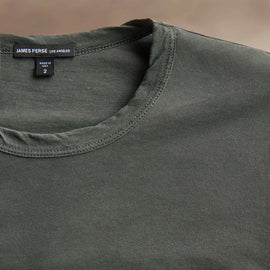 Clear Jersey Crew in Granite Pigment | James Perse Los Angeles