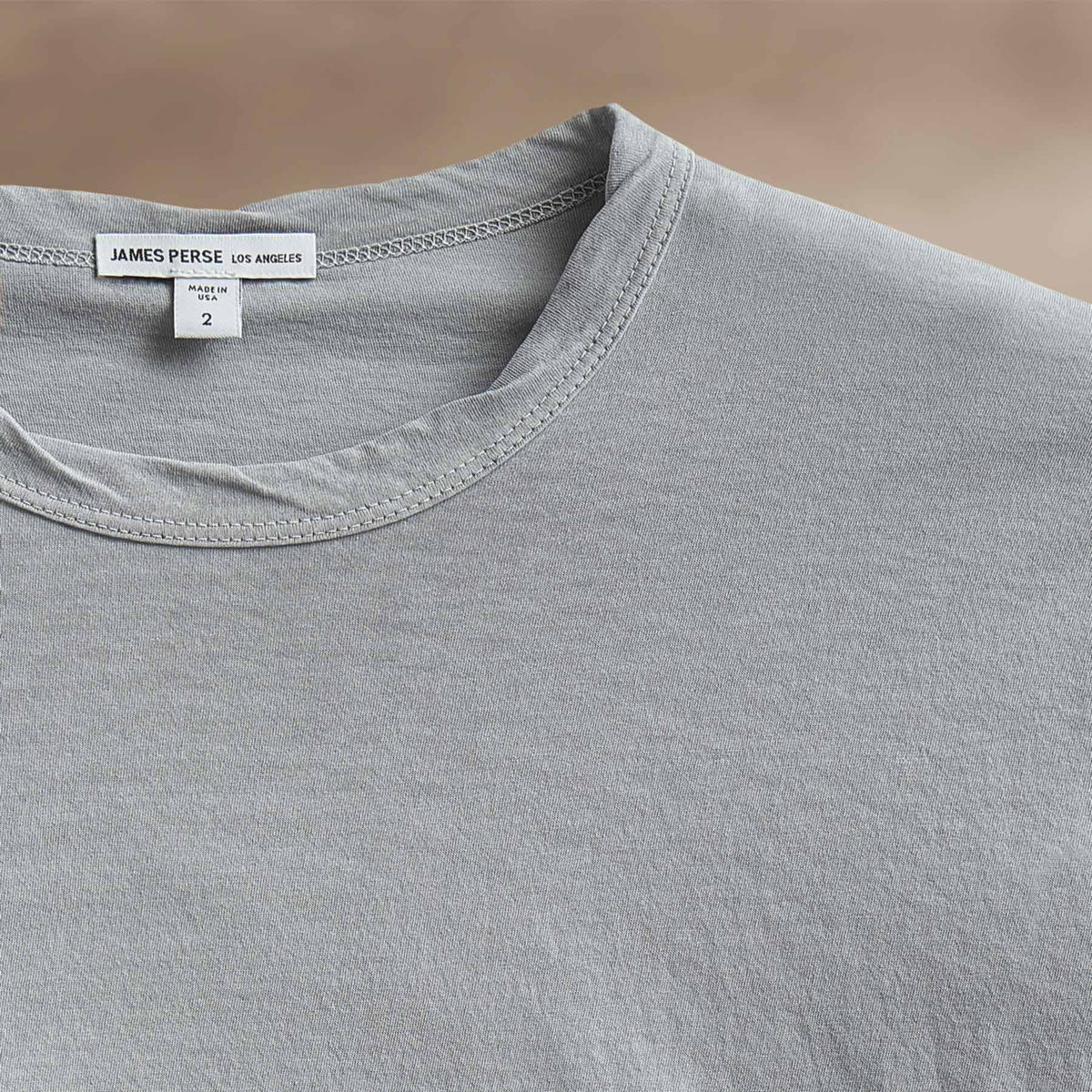 Clear Jersey Crew in Grey Sky Pigment | James Perse Los Angeles