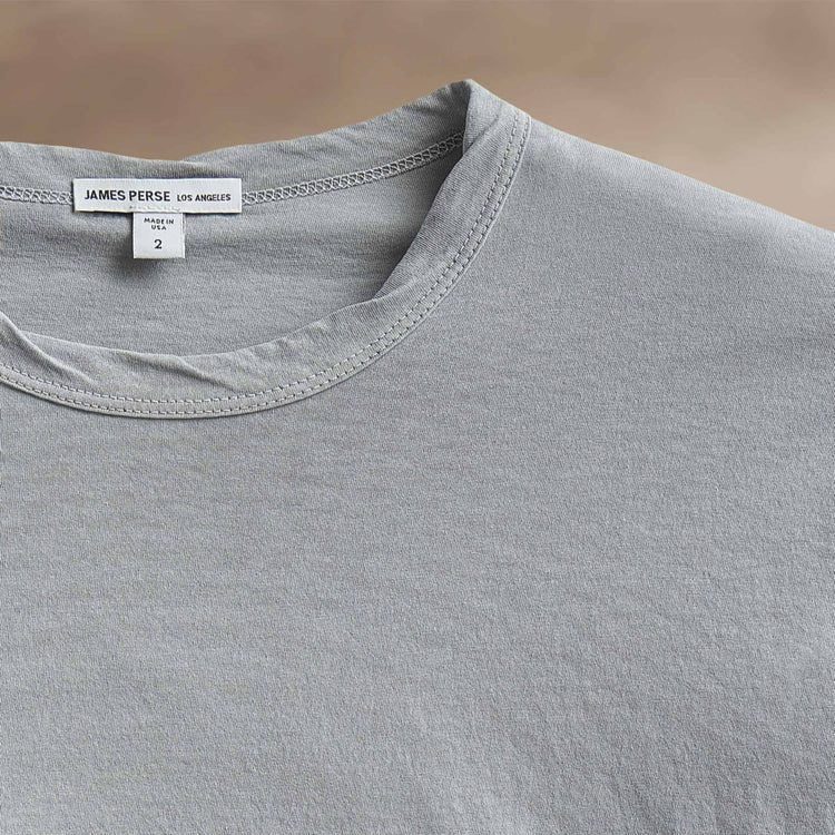 Clear Jersey Crew in Grey Sky Pigment | James Perse Los Angeles