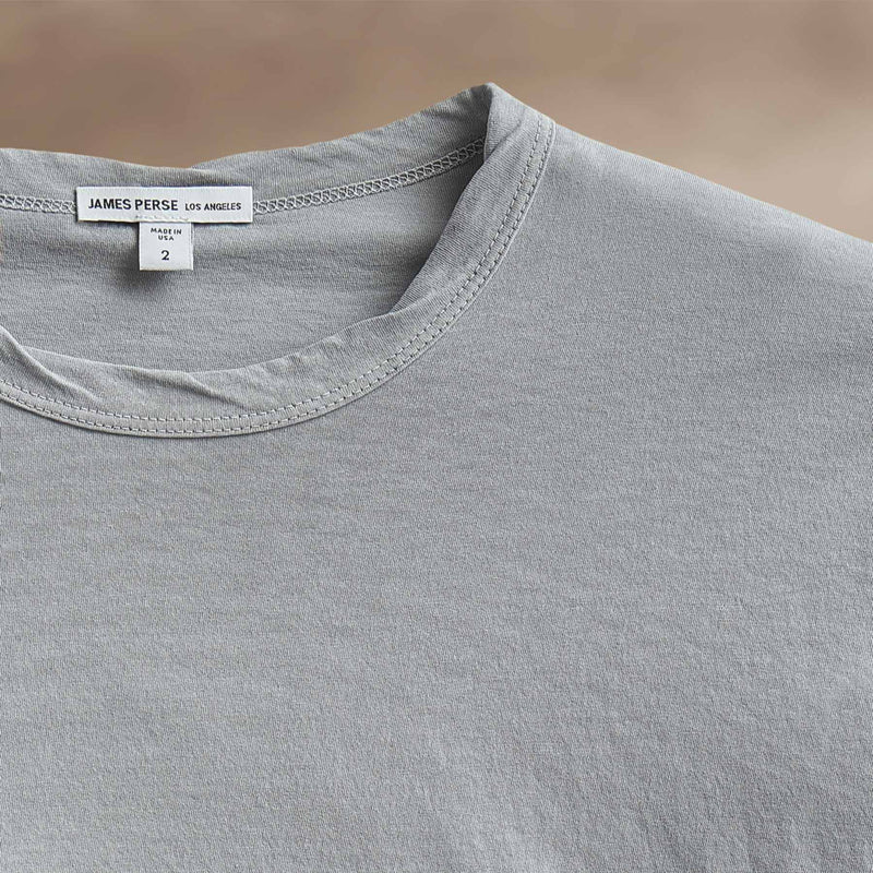Clear Jersey Crew in Grey Sky Pigment | James Perse Los Angeles