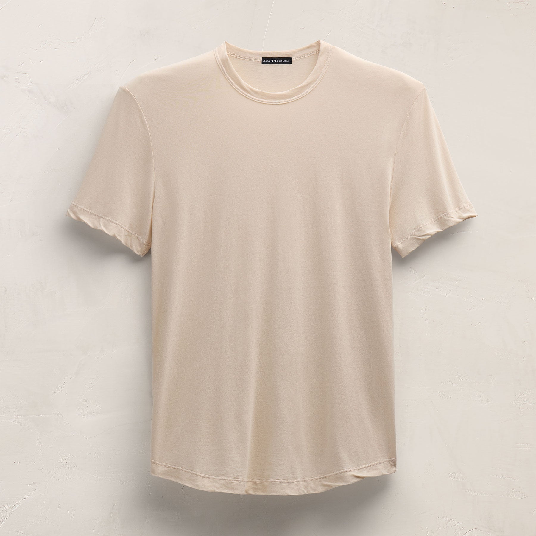 Clear Jersey Crew in Latte Pigment | James Perse Los Angeles