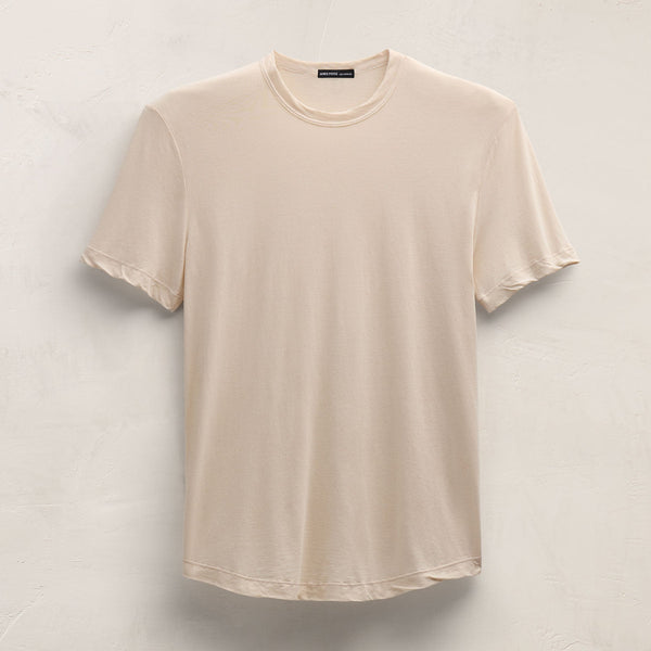 Clear Jersey Crew in Latte Pigment | James Perse Los Angeles