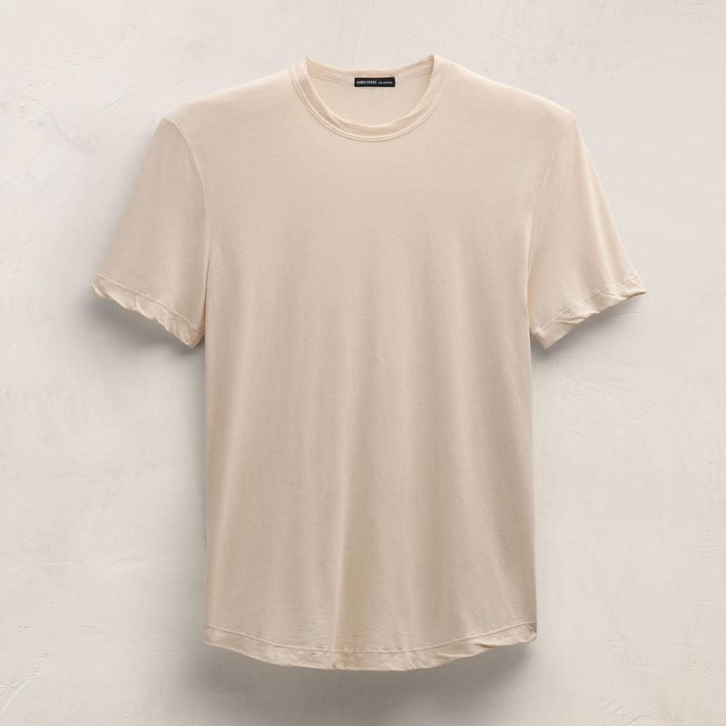 Clear Jersey Crew in Latte Pigment | James Perse Los Angeles