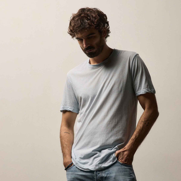 Clear Jersey Crew in Memory Pigment | James Perse Los Angeles