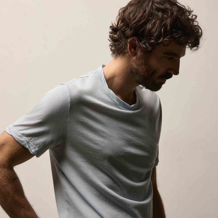 Clear Jersey Crew in Memory Pigment | James Perse Los Angeles