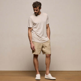 Clear Jersey Crew in Pearl Pigment | James Perse Los Angeles
