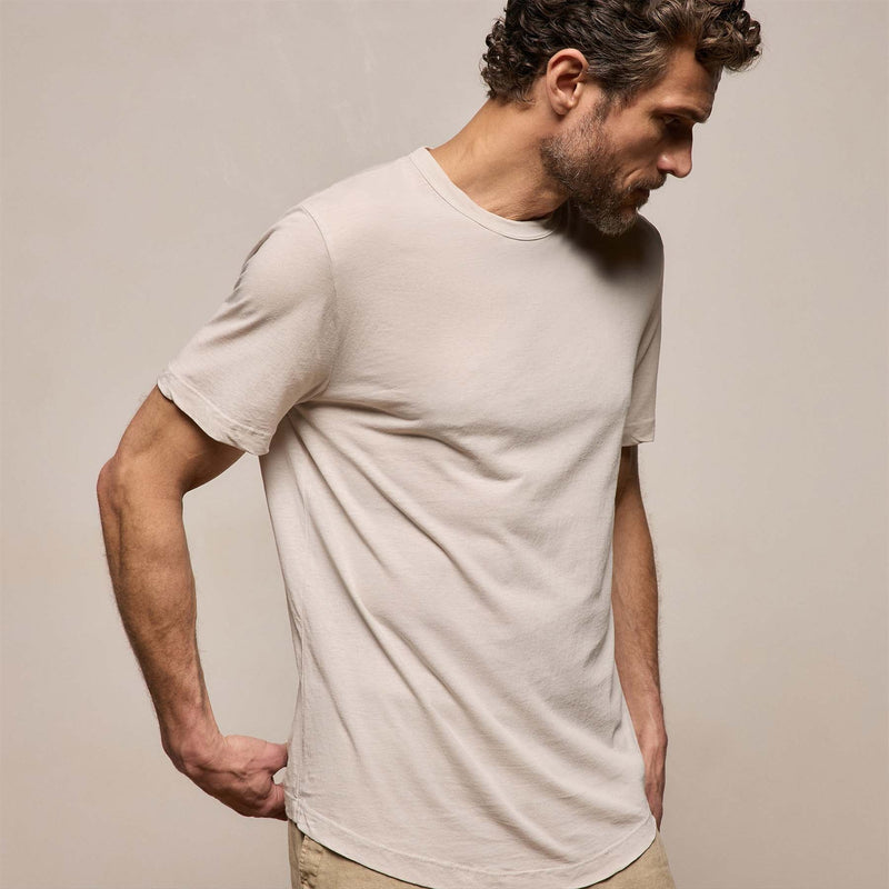 Clear Jersey Crew in Pearl Pigment | James Perse Los Angeles