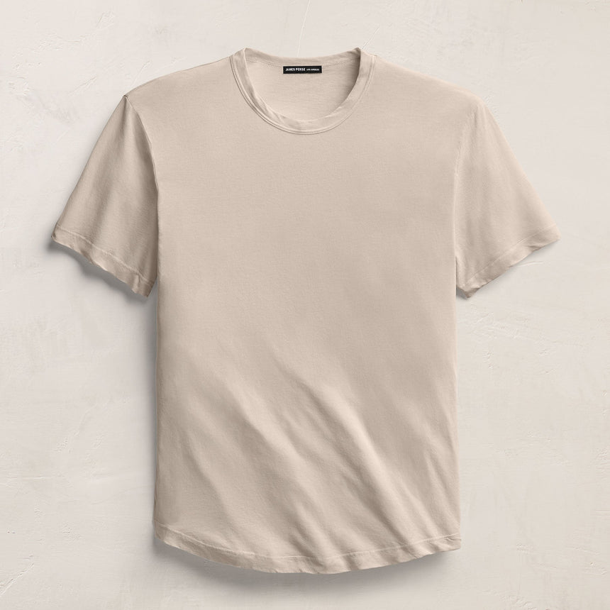 Clear Jersey Crew in Pearl Pigment | James Perse Los Angeles