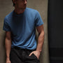 Clear Jersey Crew in Spectrum Blue Pigment | James Perse Los Angeles