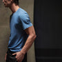 Clear Jersey Crew in Spectrum Blue Pigment | James Perse Los Angeles