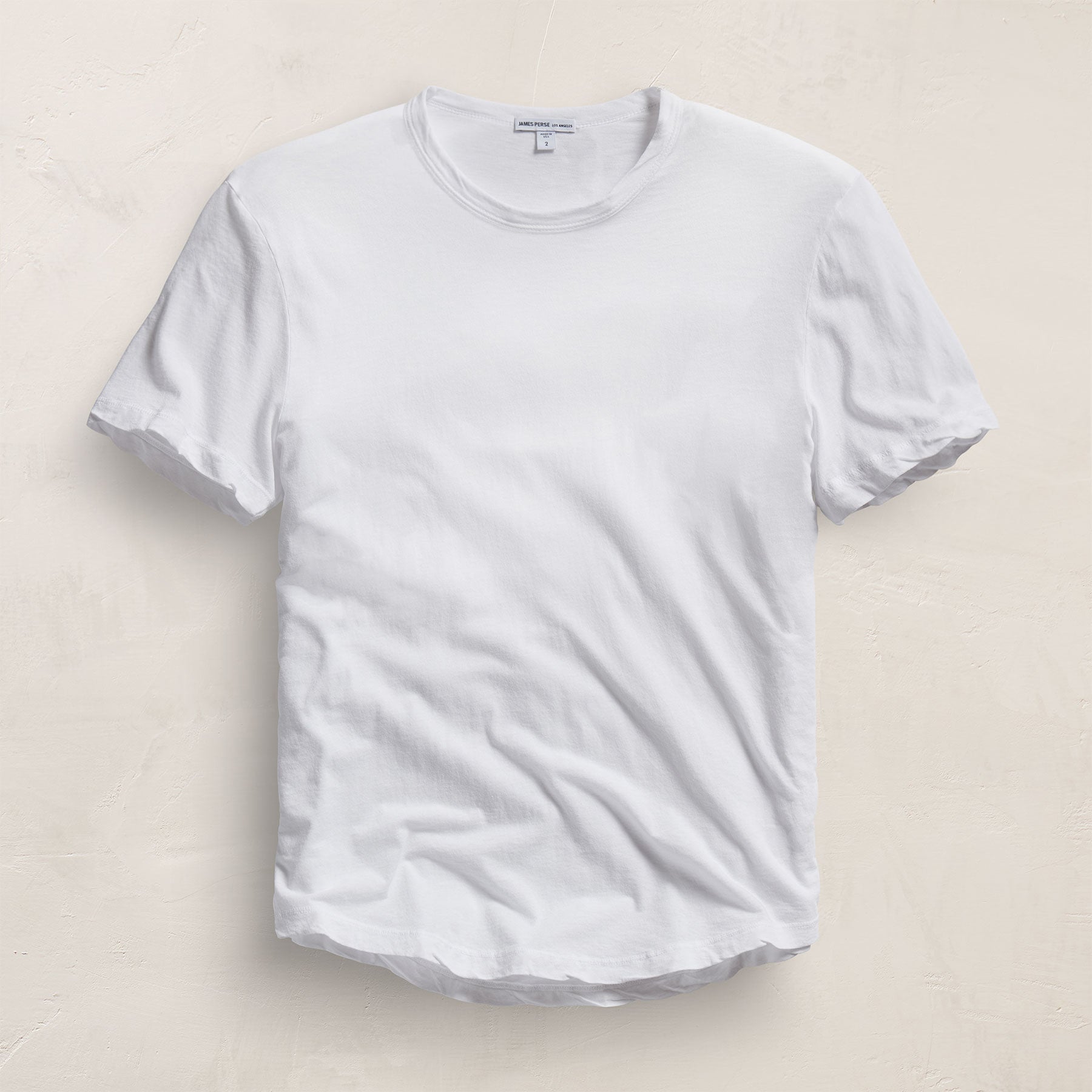 Clear Jersey Crew in White | James Perse Los Angeles