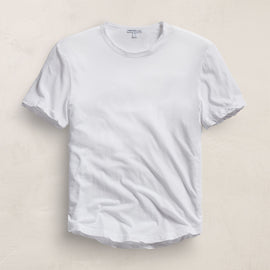 Clear Jersey Crew in White | James Perse Los Angeles