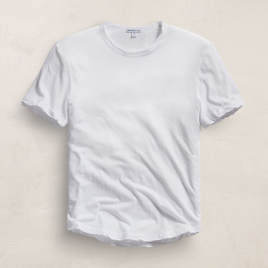 Clear Jersey Crew in White | James Perse Los Angeles