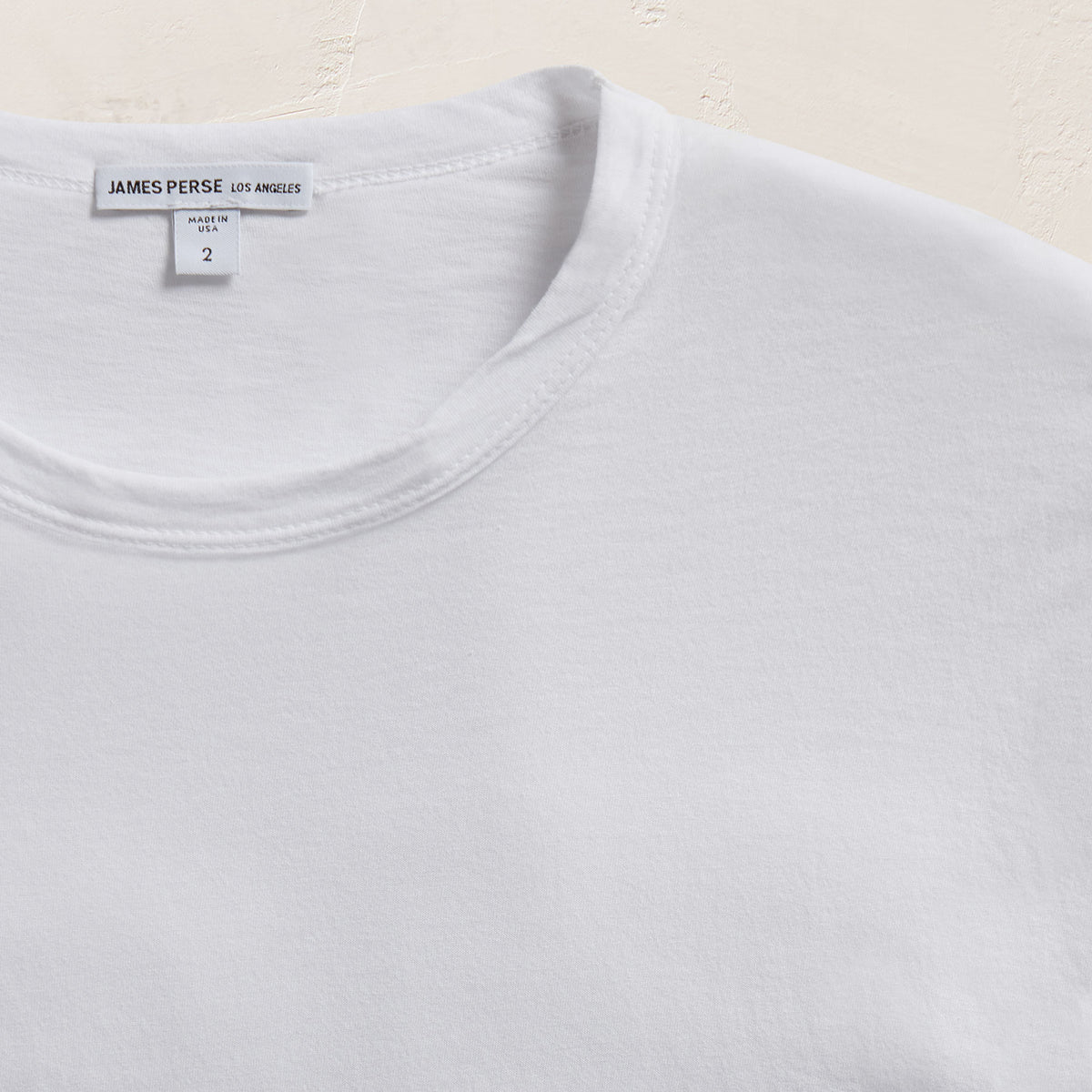 Clear Jersey Crew in White | James Perse Los Angeles