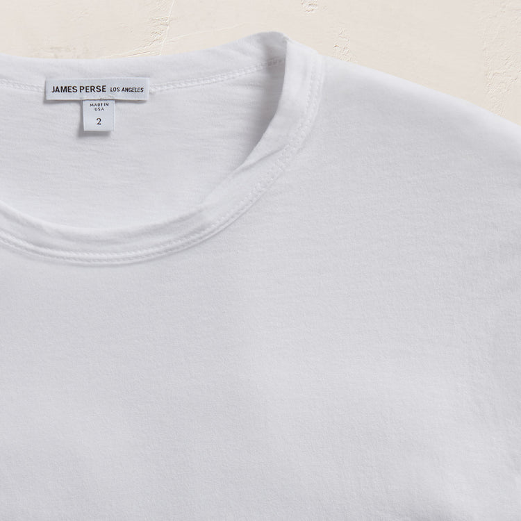 Clear Jersey Crew in White | James Perse Los Angeles