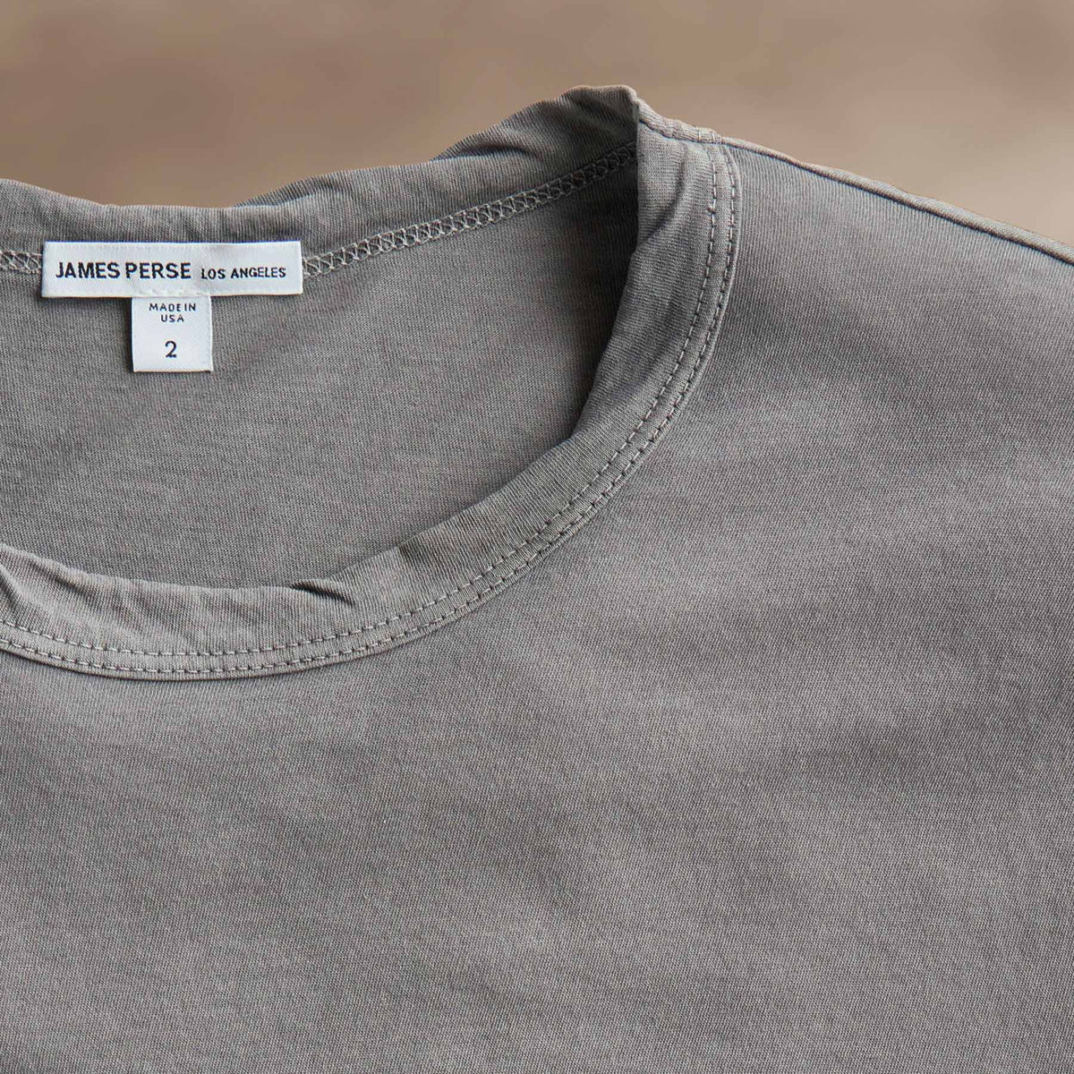 Clear Jersey Crew in Wolf Pigment | James Perse Los Angeles