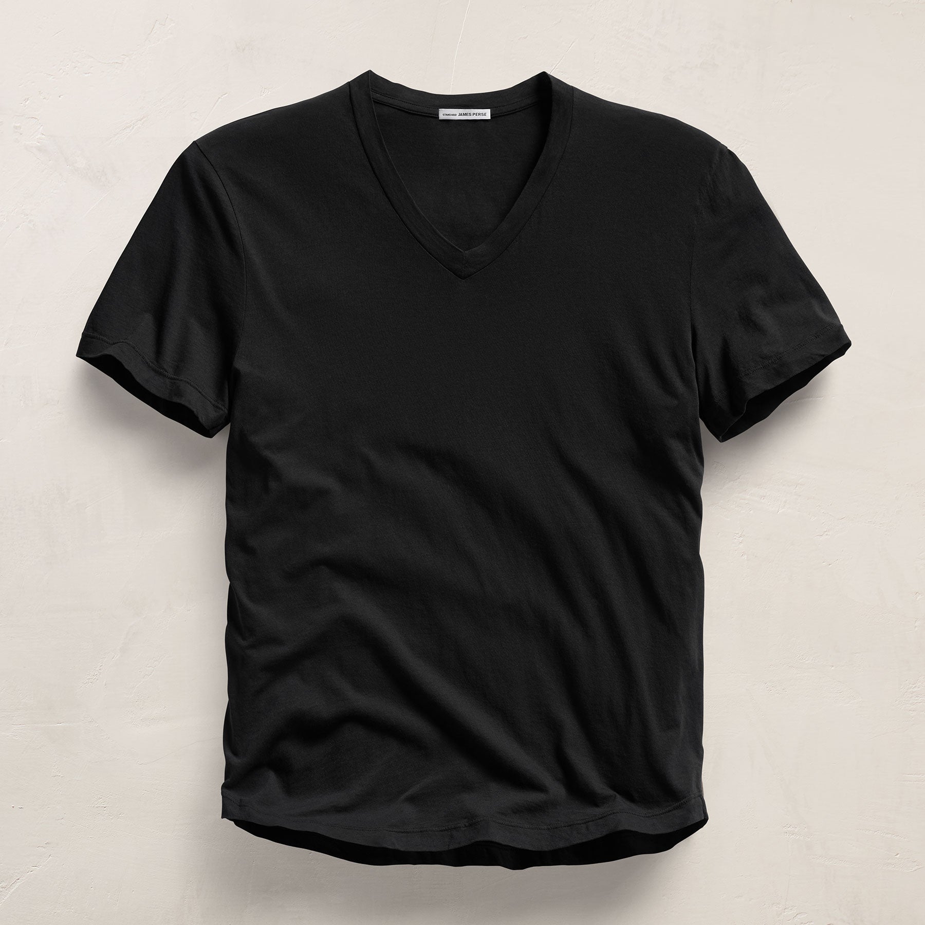 Clear Jersey V Neck - Black