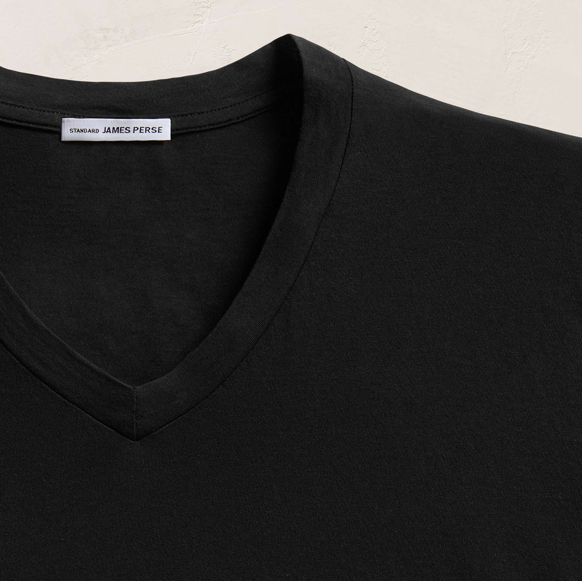 Clear Jersey V Neck - Black