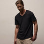 Clear Jersey V Neck in Black | James Perse Los Angeles