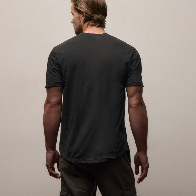 Clear Jersey V Neck in Carbon Pigment | James Perse Los Angeles