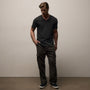 Clear Jersey V Neck in Carbon Pigment | James Perse Los Angeles