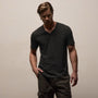 Clear Jersey V Neck in Carbon Pigment | James Perse Los Angeles