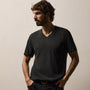 Clear Jersey V Neck in Carbon Pigment | James Perse Los Angeles
