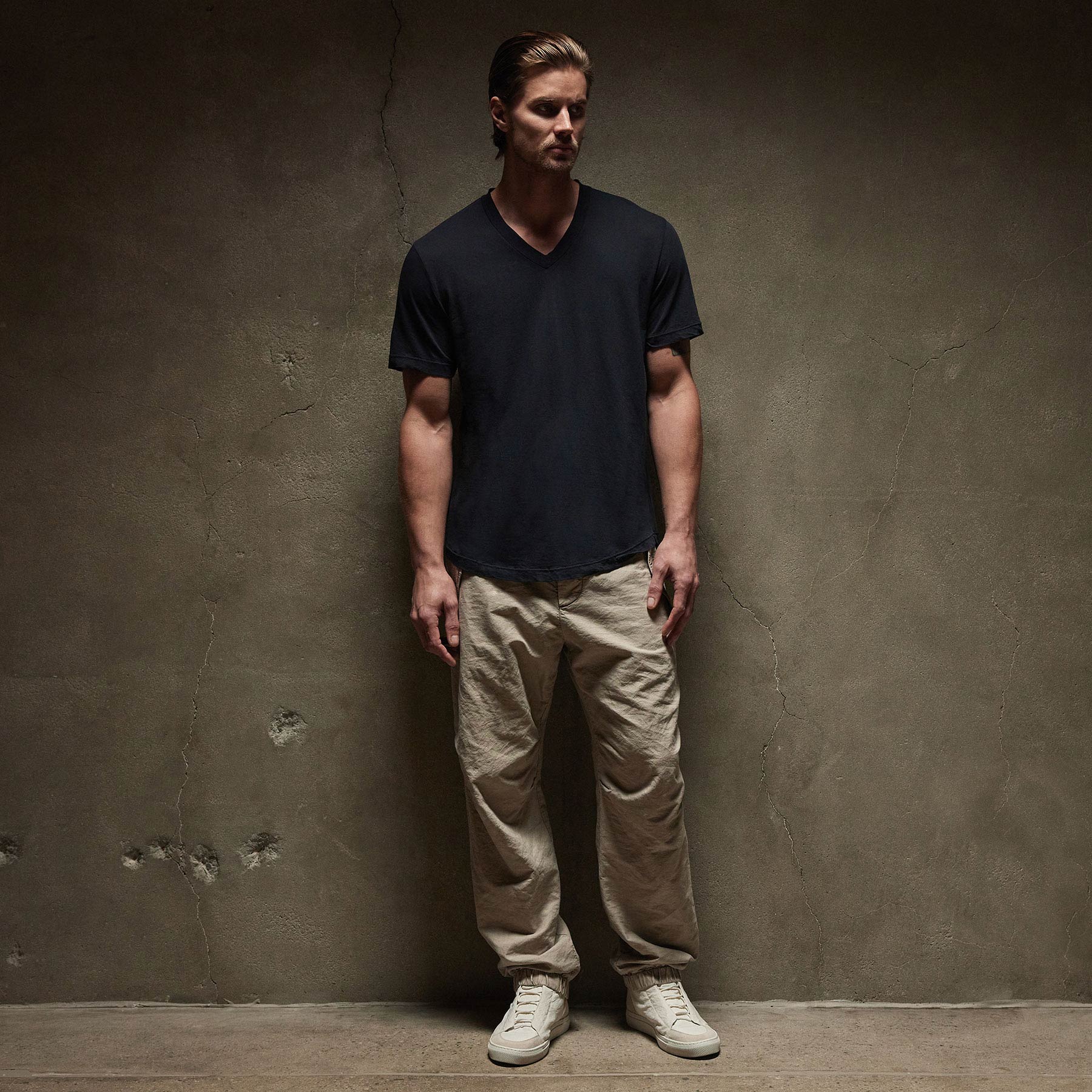 Clear Jersey V Neck in Deep | James Perse Los Angeles