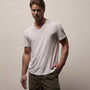 Clear Jersey V Neck in White | James Perse Los Angeles