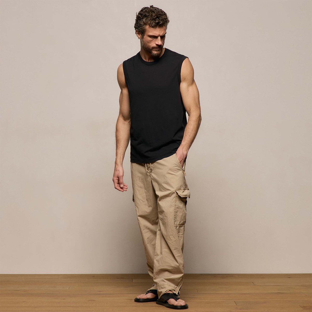 LA Muscle Tank in Black | James Perse Los Angeles