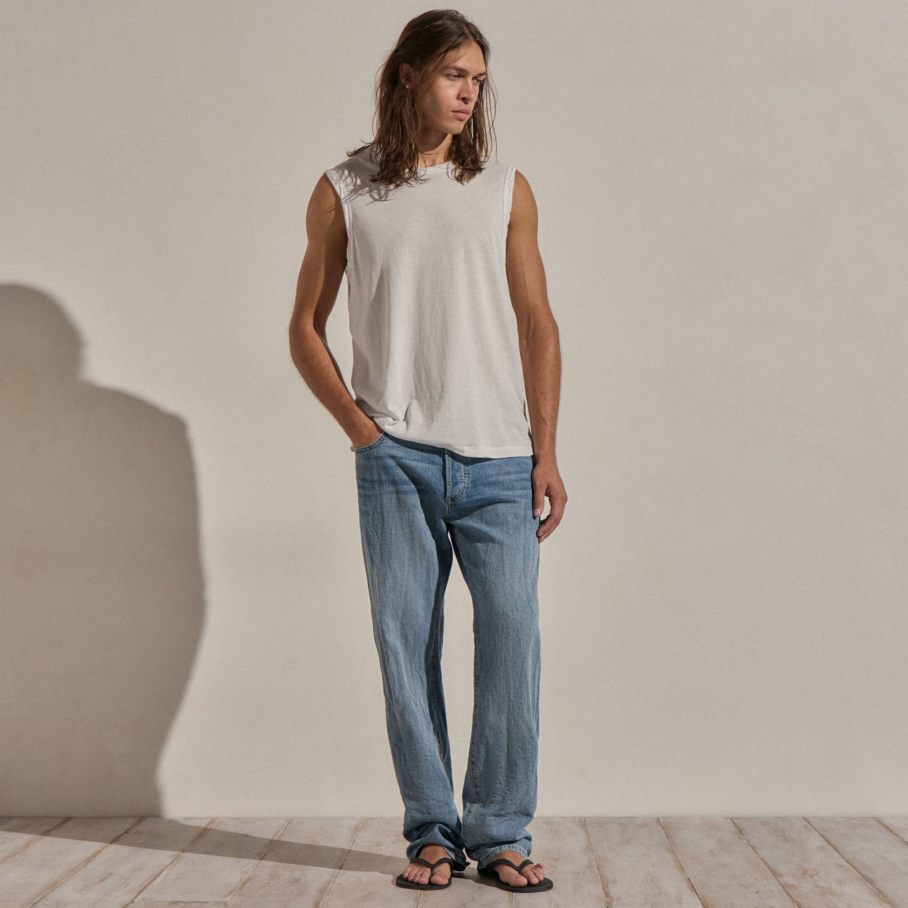 LA Muscle Tank in White | James Perse Los Angeles