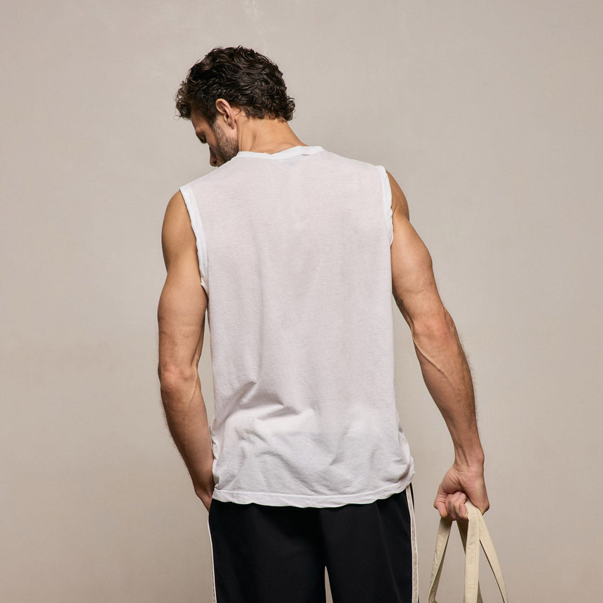 LA Muscle Tank in White | James Perse Los Angeles