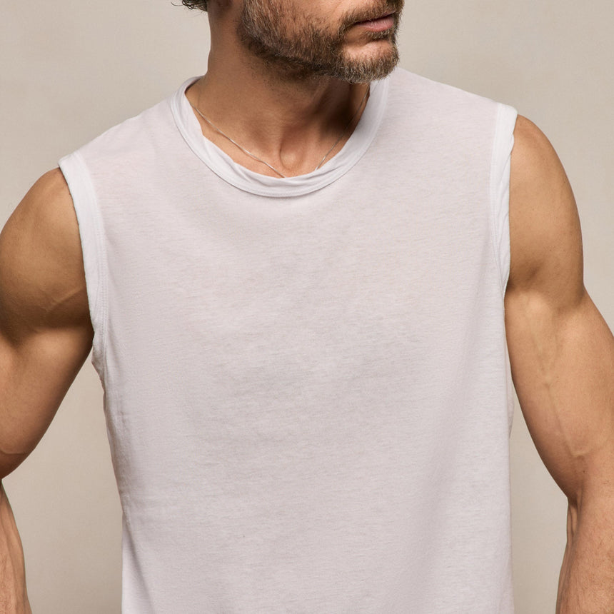 LA Muscle Tank in White | James Perse Los Angeles