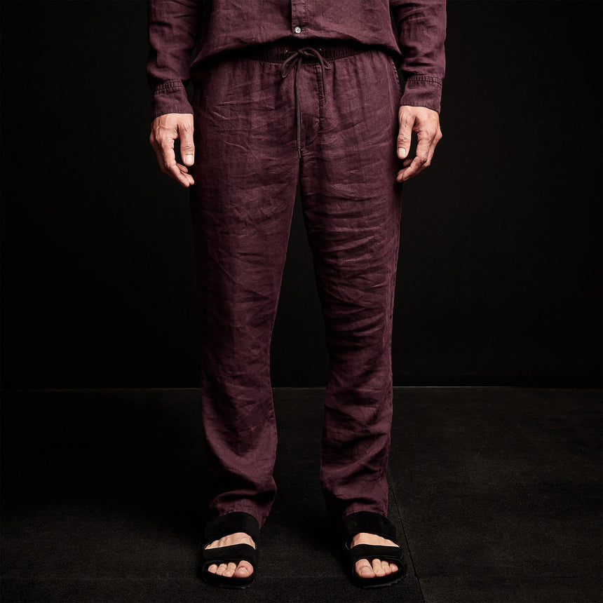 Lightweight Linen Pant in Eggplant | James Perse Los Angeles