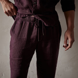 Lightweight Linen Pant in Eggplant | James Perse Los Angeles