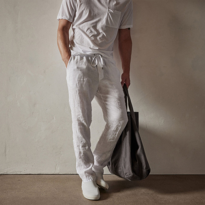 Lightweight Linen Pant in White | James Perse Los Angeles