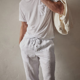 Lightweight Linen Pant in White | James Perse Los Angeles