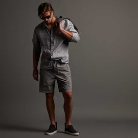 Classic Linen Shirt in Breeze Pigment | James Perse Los Angeles
