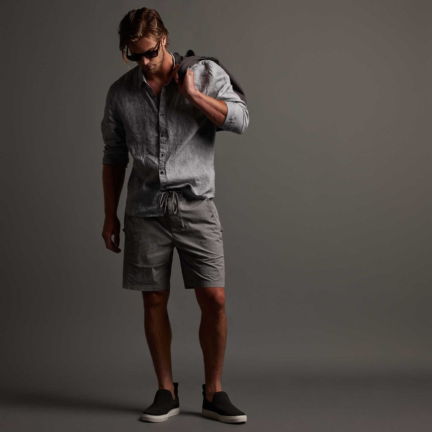 Classic Linen Shirt in Breeze Pigment | James Perse Los Angeles
