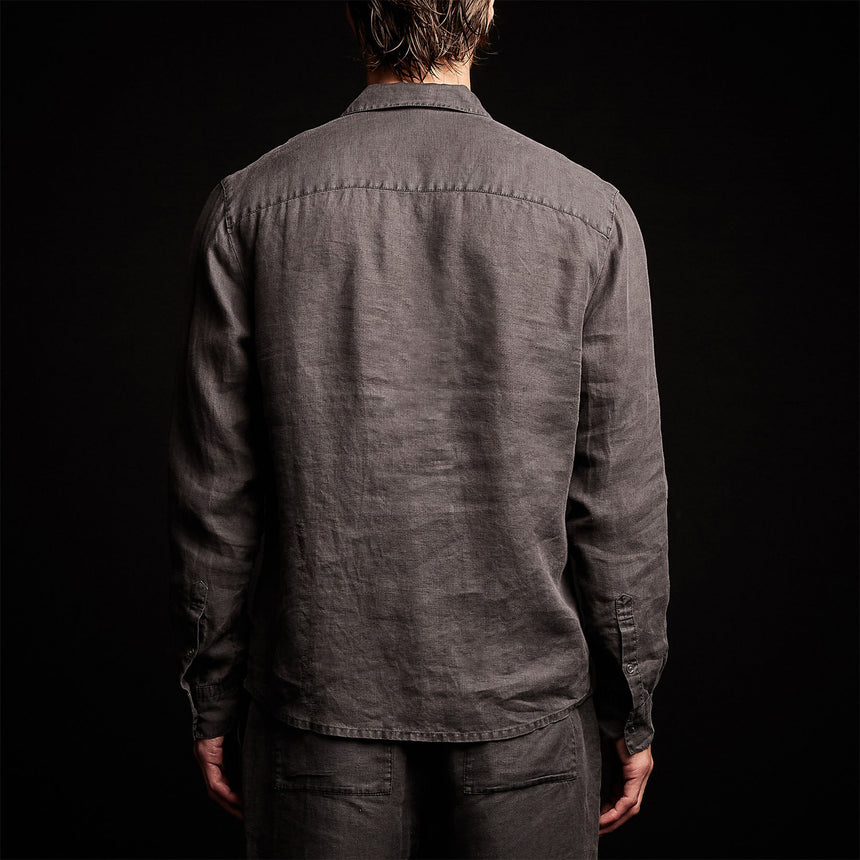 Classic Linen Shirt in Magma Pigment | James Perse Los Angeles
