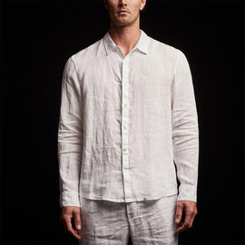 Classic Linen Shirt in White | James Perse Los Angeles