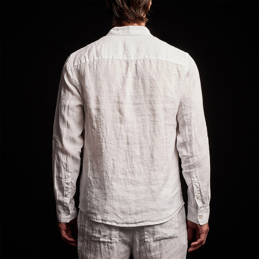 Classic Linen Shirt in White | James Perse Los Angeles