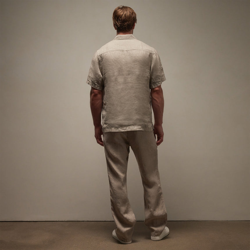 Linen Short Sleeve Pocket Shirt in Mineral Pigment | James Perse Los Angeles