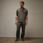 Linen Short Sleeve Pocket Shirt in Palm Pigment | James Perse Los Angeles