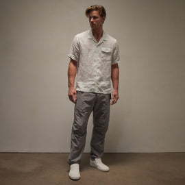 Linen Short Sleeve Pocket Shirt in White | James Perse Los Angeles