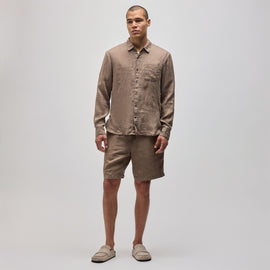 Lightweight Linen Shirt in Cargo Pigment | James Perse Los Angeles